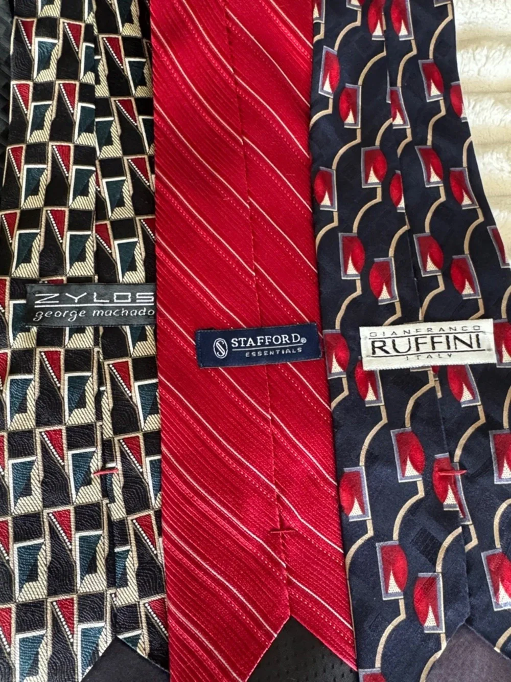 Men's Tie Bundle in Red, Black, Brown, Tan, Gray